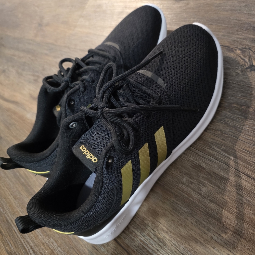 Adidas Black and Gold Athletic Shoes